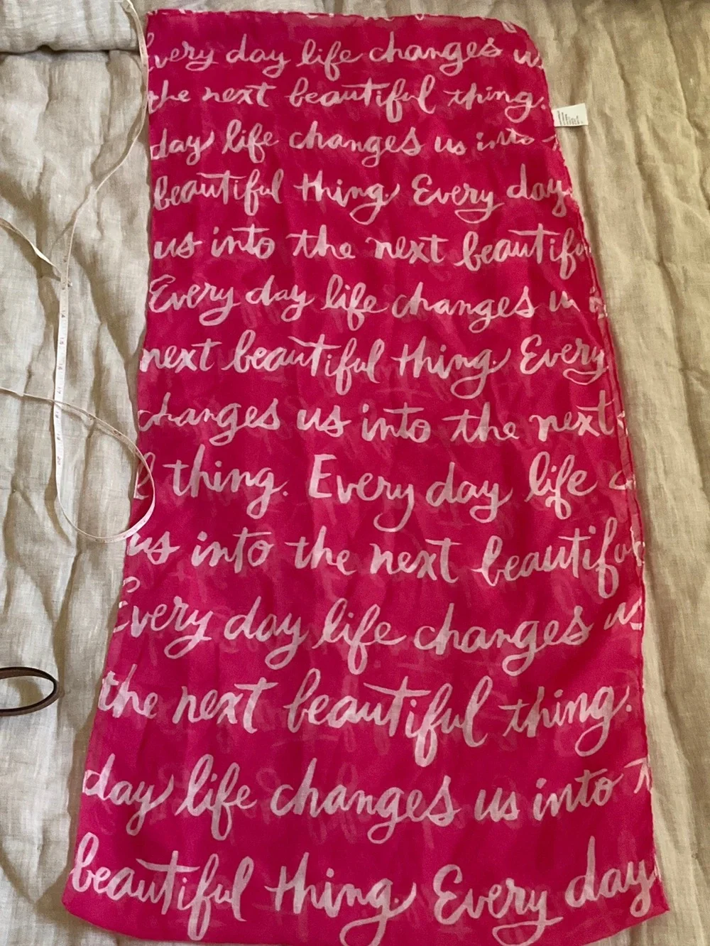 Hallmark Scarf Script  Everyday Life Changes Us Into The Next Beautiful Thing